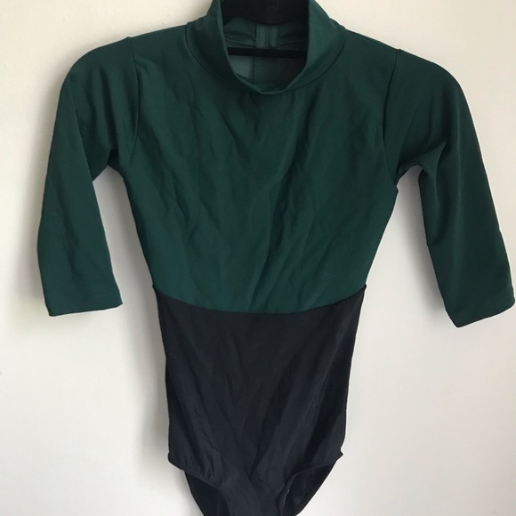 Eleve Other - Custom Green and Black “Lilliana” Leotard